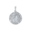 Sterling Silver Round Saint Francis Medallion (5/8 inch - 1 inch)