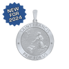 Sterling Silver Round Saint Francis Medallion (5/8 inch - 1 inch)