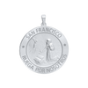 Sterling Silver Round San Francisco Medallion (5/8 inch - 1 inch)