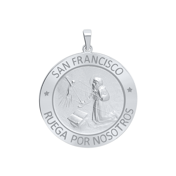 Sterling Silver Round San Francisco Medallion (5/8 inch - 1 inch)