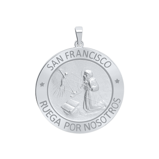 Sterling Silver Round San Francisco Medallion (5/8 inch - 1 inch)