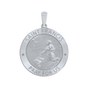 Sterling Silver Round Saint Francis Medallion (5/8 inch - 1 inch)