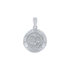 Sterling Silver Round Saint Michael Medallion (5/8 inch - 1 inch)