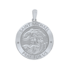 Sterling Silver Round Saint Michael Medallion (5/8 inch - 1 inch)