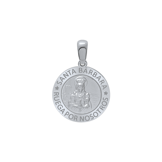 Sterling Silver Round Santa Bárbara Medallion (5/8 inch - 1 inch)