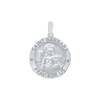 Sterling Silver Round Saint Barbara Medallion (5/8 inch - 1 inch)