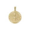 14K Gold Round Santa Bárbara Medallion (5/8 inch - 1 inch)