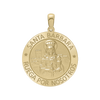 14K Gold Round Santa Bárbara Medallion (5/8 inch - 1 inch)