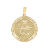 14K Gold Round Saint Barbara Medallion (5/8 inch - 1 inch)