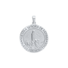 Sterling Silver Round Nuestra Señora de Fátima Medallion (3/4 inch)