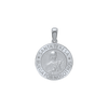 Sterling Silver Round Santa Teresa Medallion (5/8 inch - 3/4 inch)