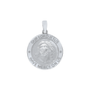 Sterling Silver Round Our Lord Jesus Medallion (3/4 inch)