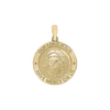 14K Gold Round Our Lord Jesus Medallion (3/4 inch)