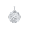 Sterling Silver Round Saint George Medallion (3/4 inch)