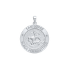 Sterling Silver Round San Jorge Medallion (3/4 inch)