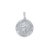 Sterling Silver Round Saint Christopher Medallion (5/8 inch - 1 inch)