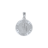 Sterling Silver Round Guardian Angel Medallion (5/8 inch - 1 inch)