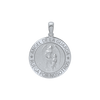 Sterling Silver Round Añgel Del La Guarda Medallion (5/8 inch - 1 inch)