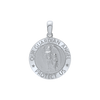 Sterling Silver Round Guardian Angel Medallion (5/8 inch - 1 inch)
