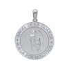 Sterling Silver Round Añgel Del La Guarda Medallion (5/8 inch - 1 inch)