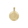 14K Gold Round Carídad Del Cobre Medallion (5/8 inch - 1 inch)