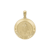 14K Gold Round Carídad Del Cobre Medallion (5/8 inch - 1 inch)