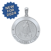 Sterling Silver Round Carídad Del Cobre Medallion (5/8 inch - 1 inch)