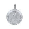 Sterling Silver Round Carídad Del Cobre Medallion (5/8 inch - 1 inch)