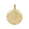 14K Gold Round Carídad Del Cobre Medallion (5/8 inch - 1 inch)