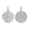 Sterling Silver Round Saint Christopher (Coast Guard) Medallion (3/4 inch)