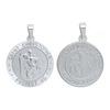 Sterling Silver Round Saint Christopher (Marine Corps) Medallion (3/4 inch)