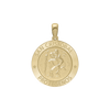 14K Gold Round San Cristobal Medallion (5/8 inch - 1 inch)