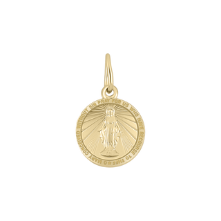 Gold-Filled Round Miraculous Medallion (1/2 inch - 1 inch)
