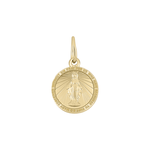 Gold-Filled Round Miraculous Medallion (1/2 inch - 1 inch)