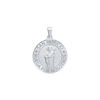 Sterling Silver Round San Patricio Medallion (5/8 inch - 3/4 inch)