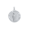 Sterling Silver Round San Patricio Medallion (5/8 inch - 3/4 inch)