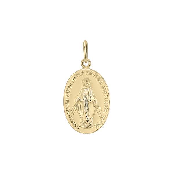 Gold-Filled Oval Miraculous Medallion (5/8 inch - 1 inch)