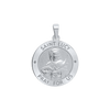 Sterling Silver Round Saint Lucy Medallion (3/4 inch)