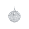 Sterling Silver Round Santa Lucía Medallion (3/4 inch)