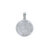 Sterling Silver Round Sagrada Familia (Jesús, Maria, y Jose) Medallion (5/8 inch - 1 inch)