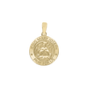 14K Gold Round Holy Family (Jesus, Mary, and Joseph) Medallion (5/8 inch - 1 inch)