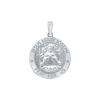 Sterling Silver Round Holy Family (Jesus, Mary, and Joseph) Medallion (5/8 inch - 1 inch)