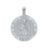 Sterling Silver Round Sagrada Familia (Jesús, Maria, y Jose) Medallion (5/8 inch - 1 inch)