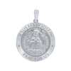 Sterling Silver Round Holy Family (Jesus, Mary, and Joseph) Medallion (5/8 inch - 1 inch)