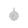 Sterling Silver Round Mother Cabrini Medallion (5/8 inch - 3/4 inch)