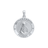 Sterling Silver Round Mother Cabrini Medallion (5/8 inch - 3/4 inch)