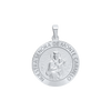 Sterling Silver Round Nuestra Señora de Monte Carmelo Medallion (3/4 inch)