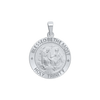 Sterling Silver Round Holy Trinity Medallion (3/4 inch)