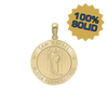 14K Gold Round San Rafael Medallion (3/4 inch)