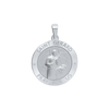 Sterling Silver Round Saint Gerard Medallion (3/4 inch)